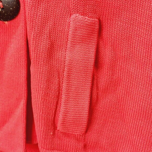 J'Envie Womens Notched Collar 3/4 Sleeve Double Breasted Sweater Red Size Medium - Picture 4 of 9